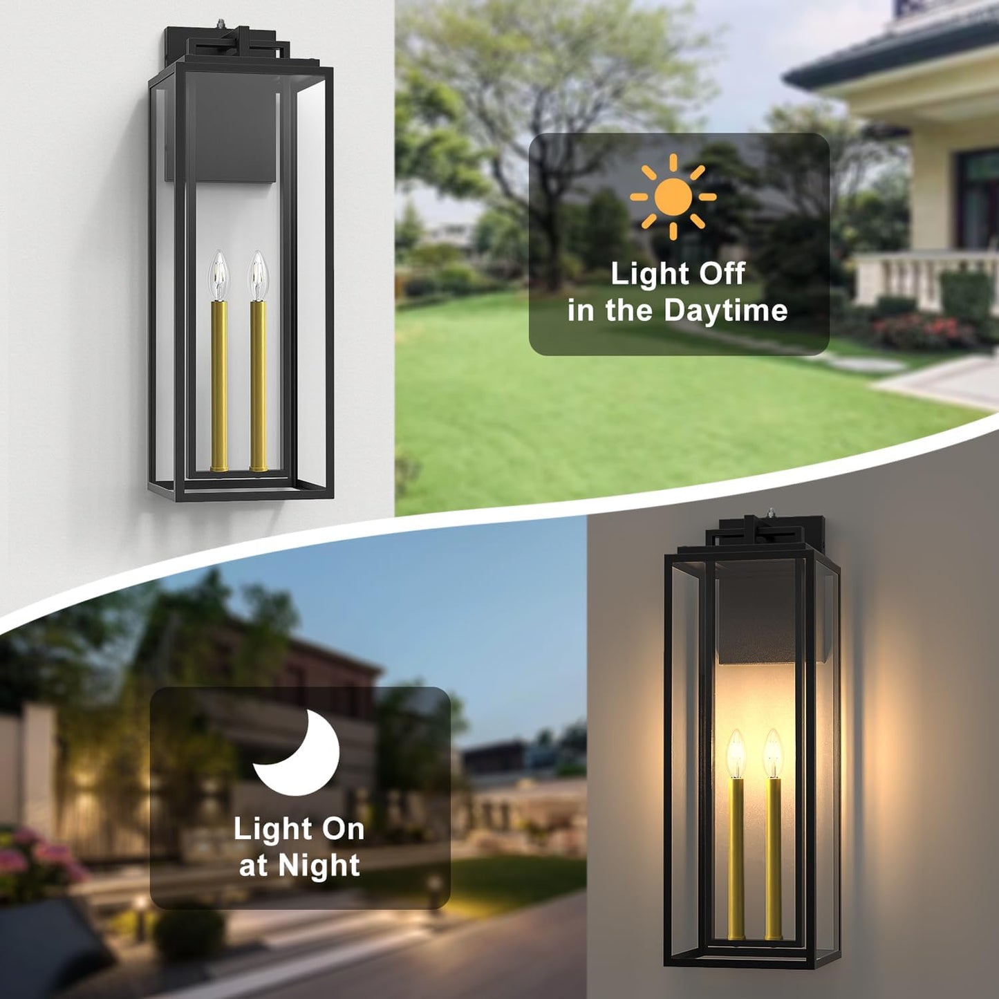 Luces pared exteriores modernas E12 impermeables