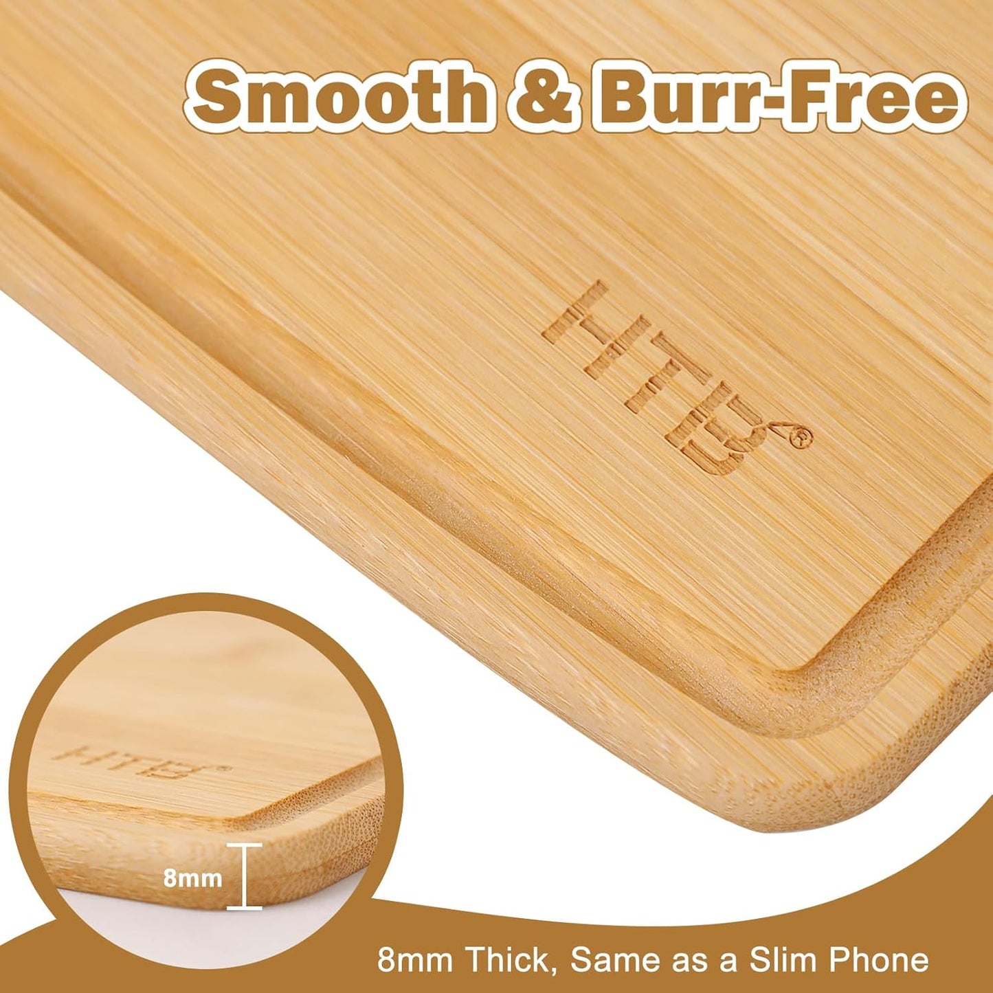 Tabla cortar bambú cocina mini para sándwich queso frutas