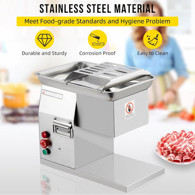 Máquina cortadora carne 800W acero inox 110V