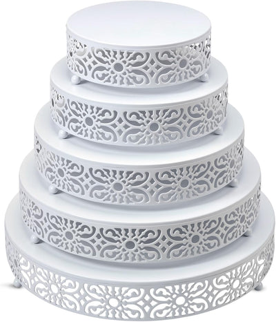 5 Soportes Metal Tartas 8-16pulg Redondo para Boda Fiesta