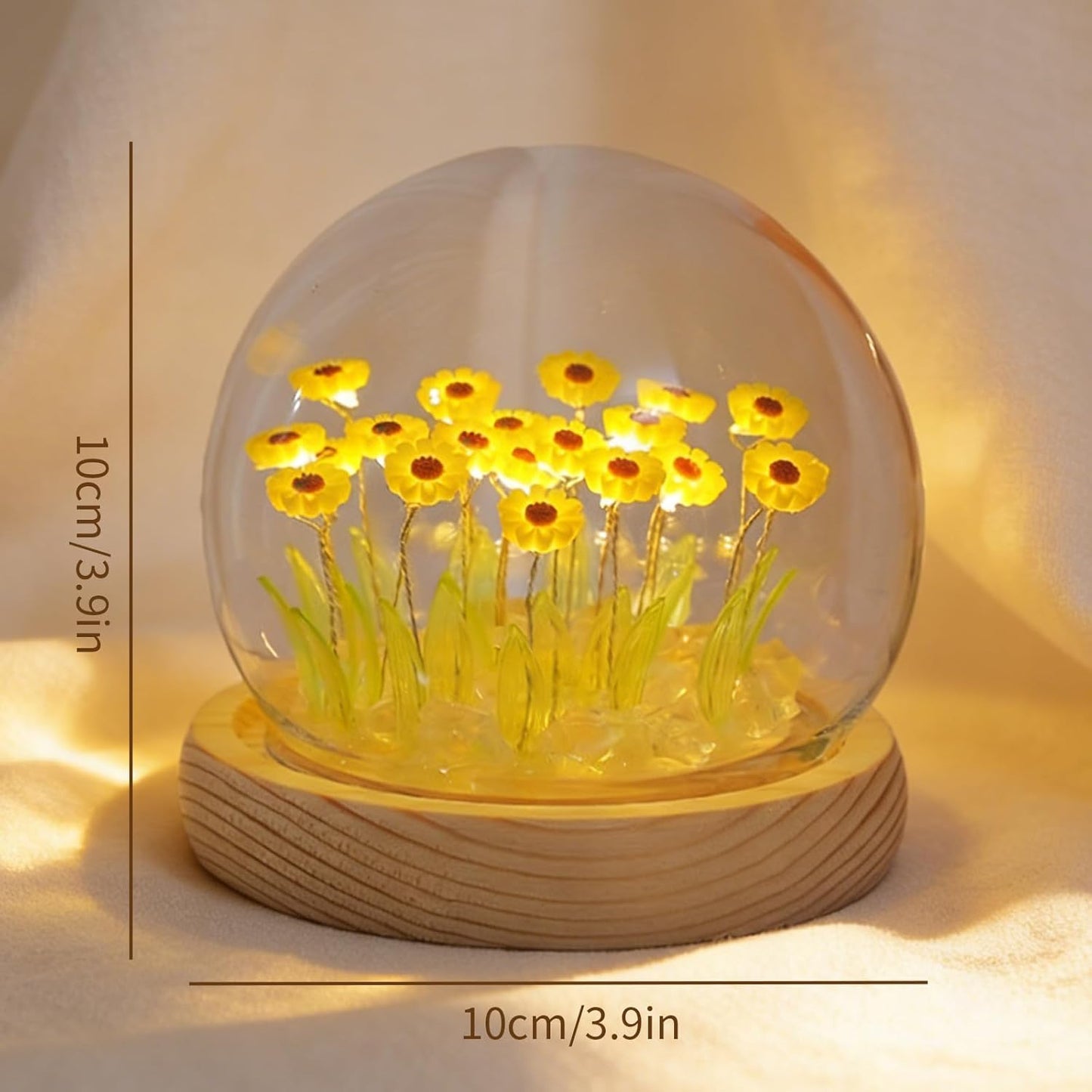Lámpara de girasol luz nocturna decoración dormitorio mujer