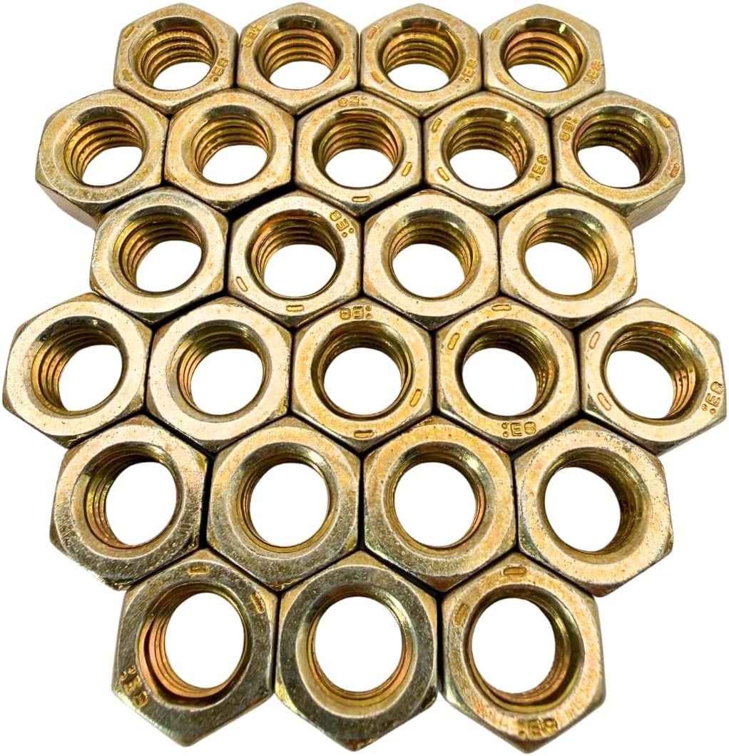 Tuercas hex 3/8-16 comp 25 piezas grado 8