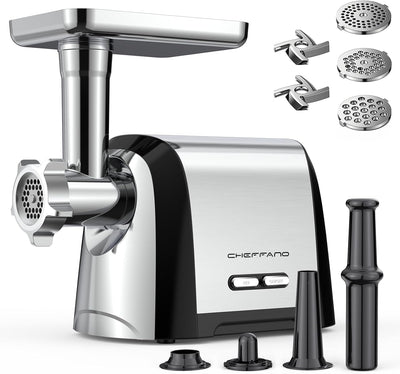 Molinillo carne acero inox con tubo salchichas y cuchillas
