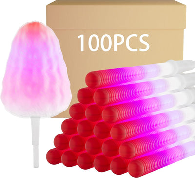 100 Conos LED Algodón para Azúcar Edición San Valentín
