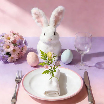 Juego de 8 servilleteros de huevos de Pascua para fiestas y cenas