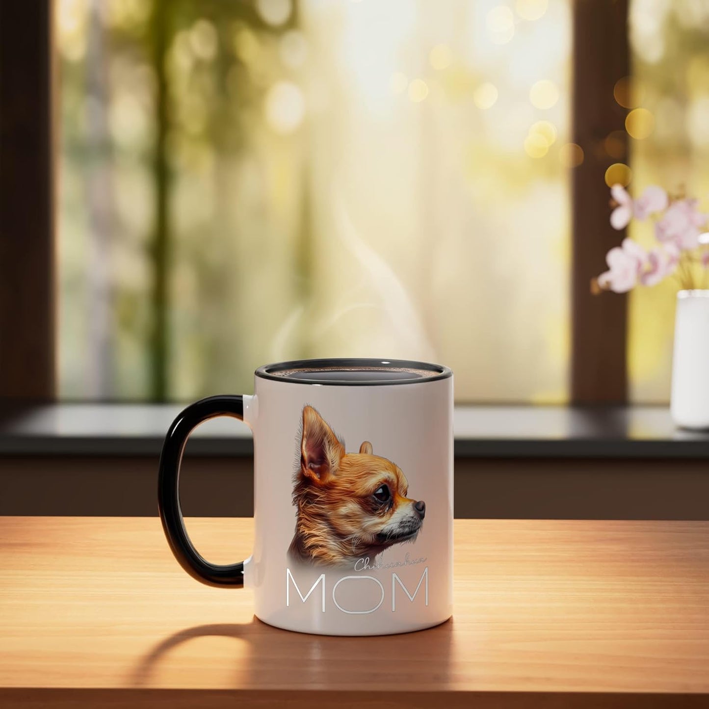 Taza Cerámica para Perros Negro/Blanco