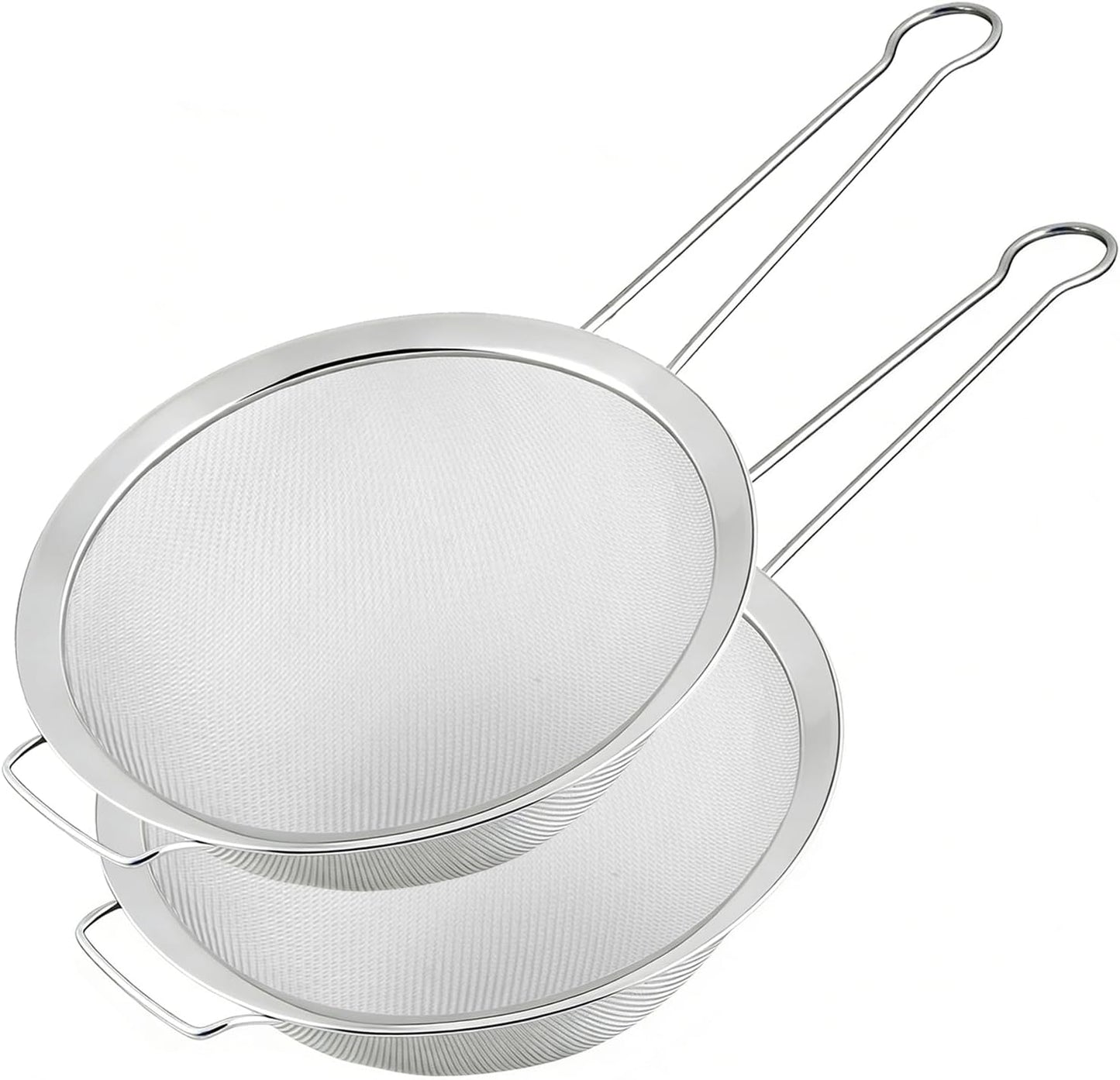 Juego de coladores de malla fina con mango resistente de acero inoxidable