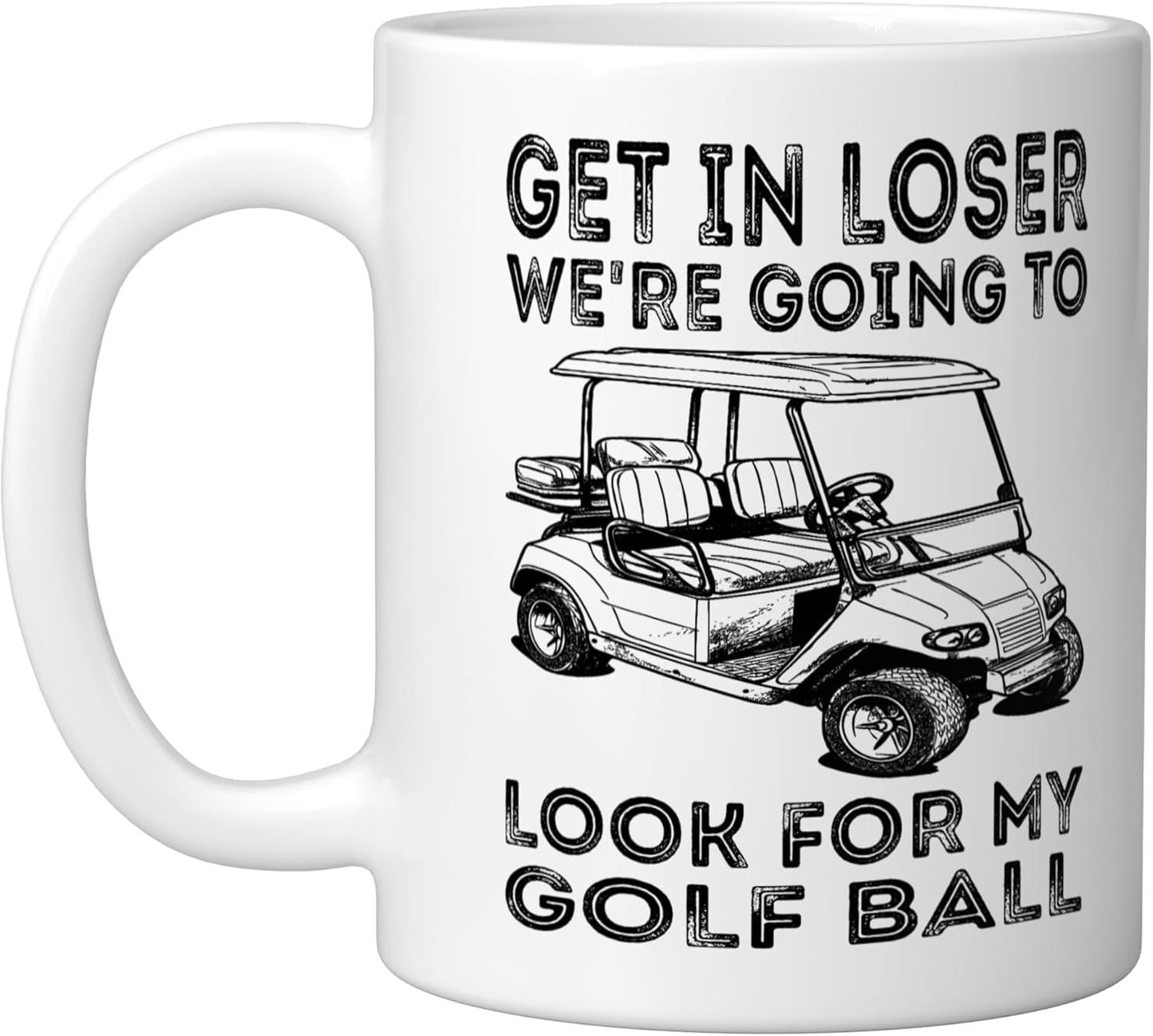 Taza Cerámica para Golf Blanca