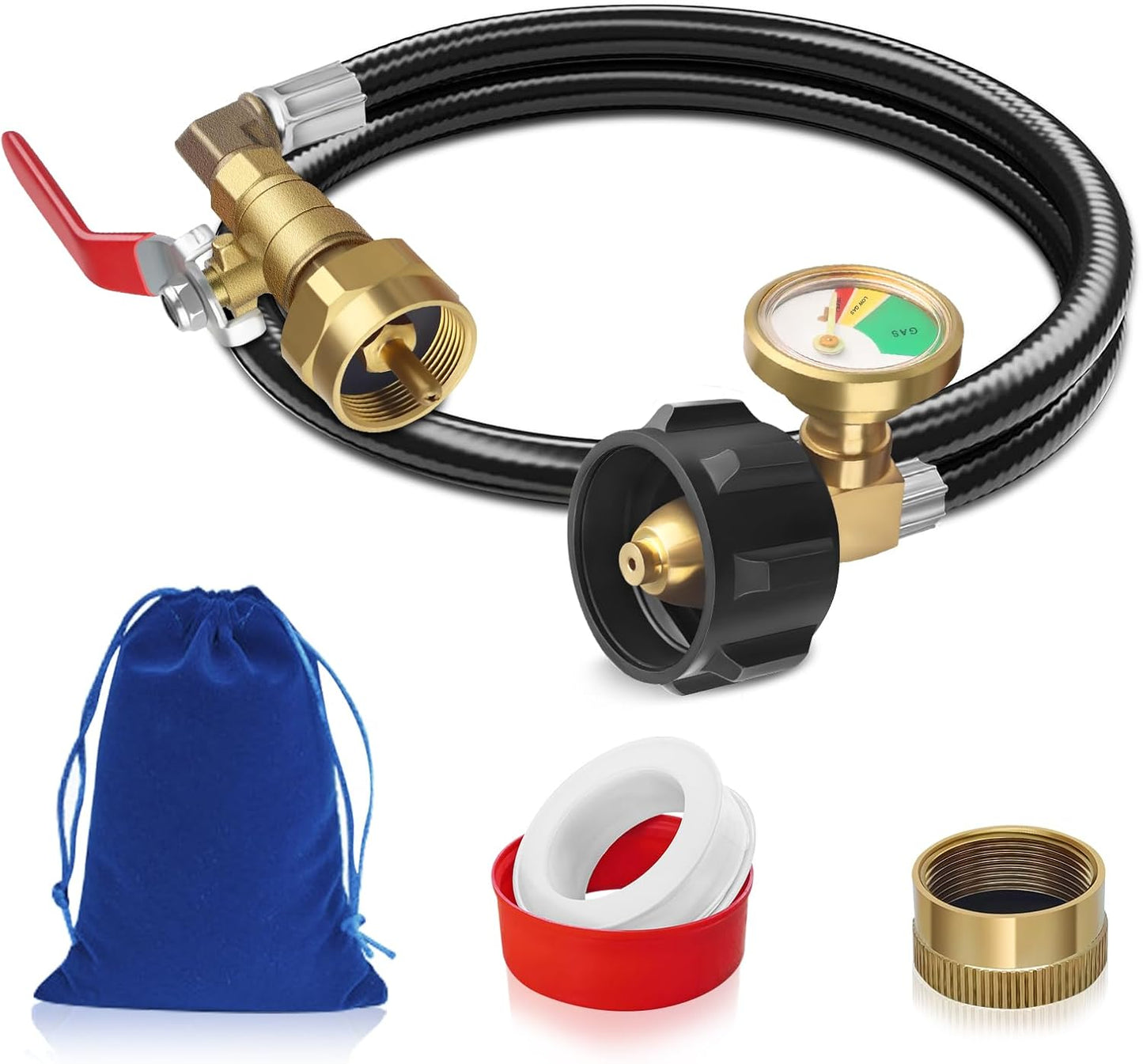 Adaptador recarga propano 1 libra 36pulg con medidor