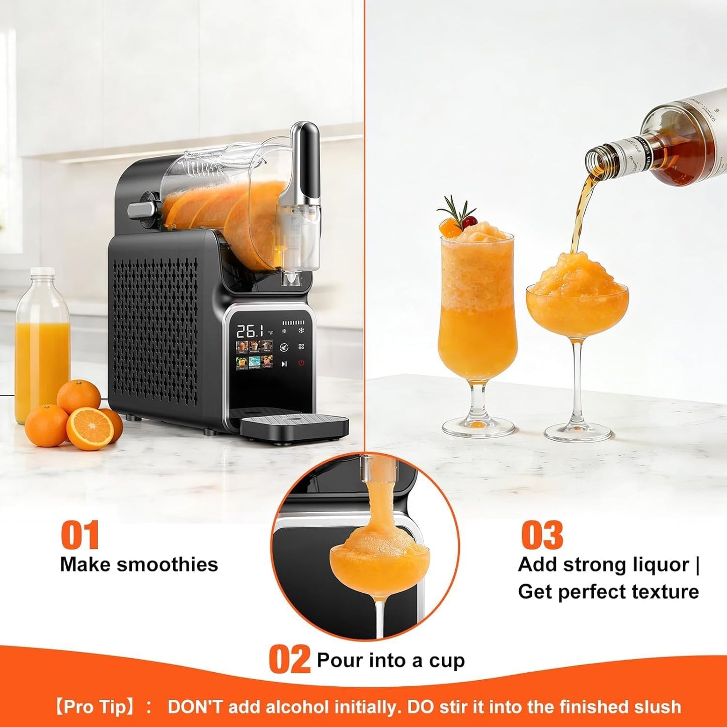 Máquina Granizados Sin Hielo Limpieza Automática 220W