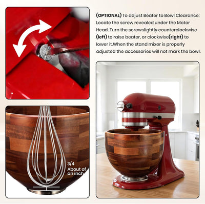 Tazón Acacia Comp KitchenAid 5qt Con Base
