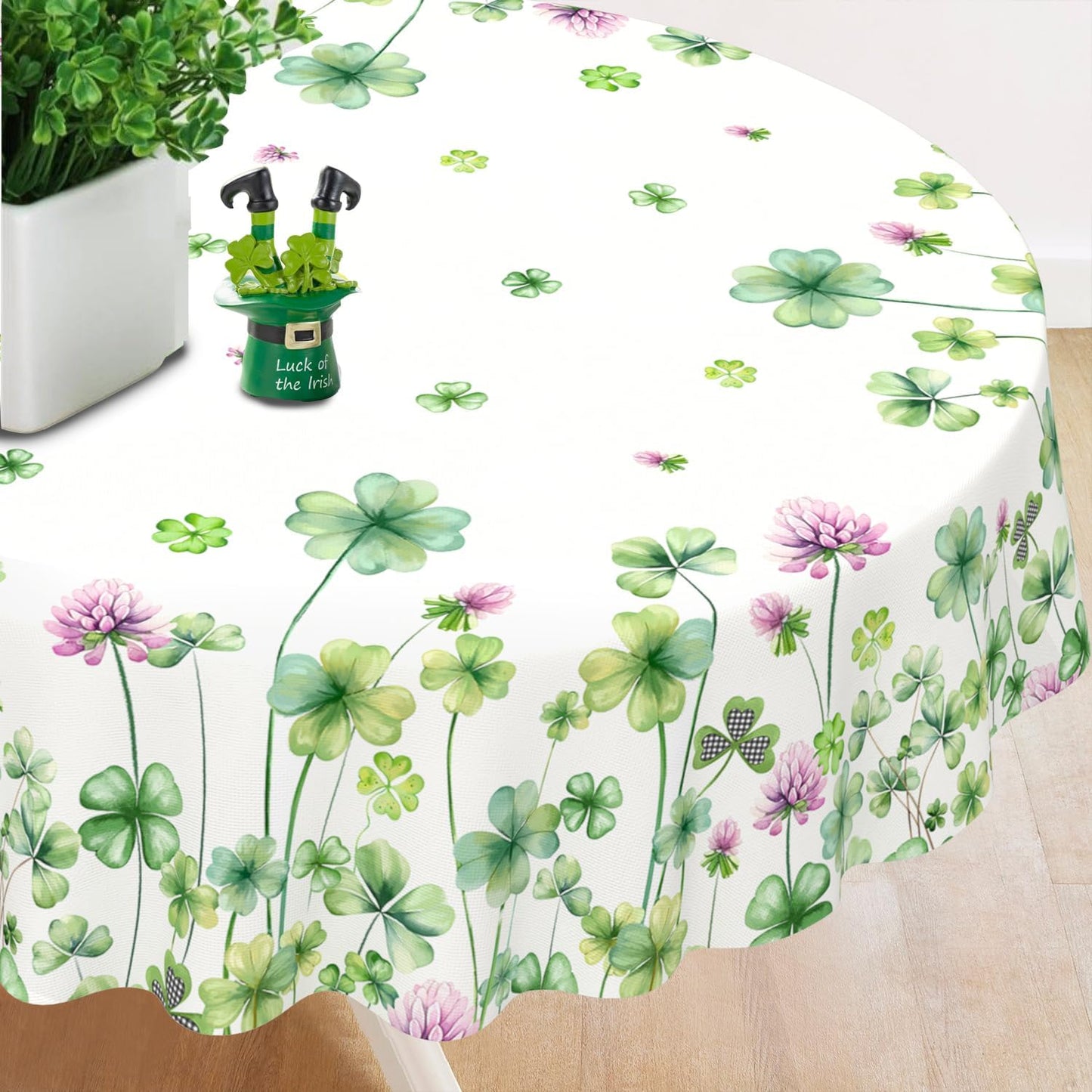 Mantel redondo impermeable 70x70pulg San Patricio cocina