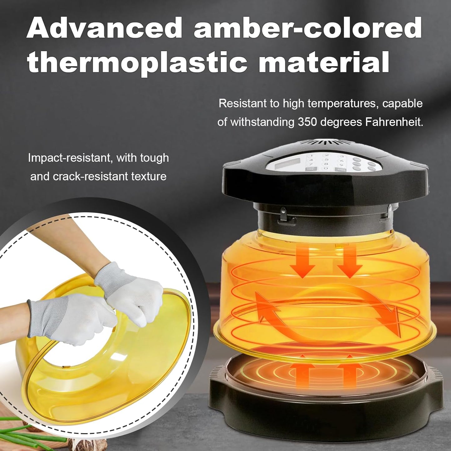 Cubierta horno eléctrico comp para NuWave Pro termoplástico