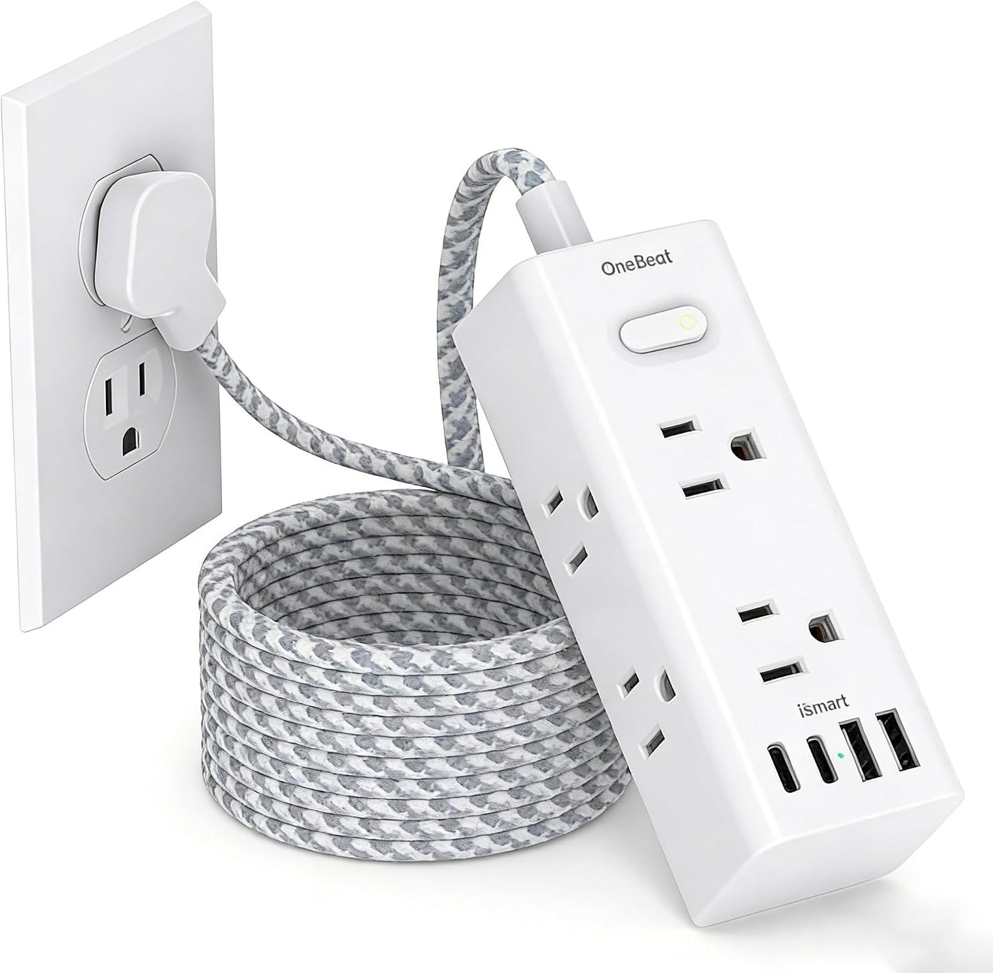 Cable extensión 10ft 6 salidas 4USB incluye protección