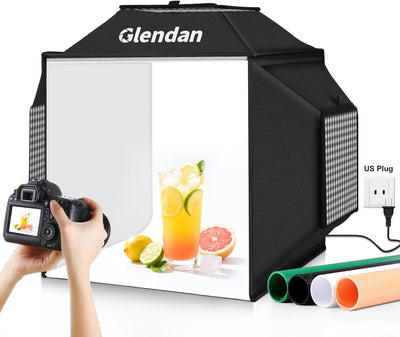 Caja luz suave portátil 16x16 con LED 480 y 4 fondos para joyería