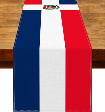 Camino mesa bandera República Dominicana decoración fiesta