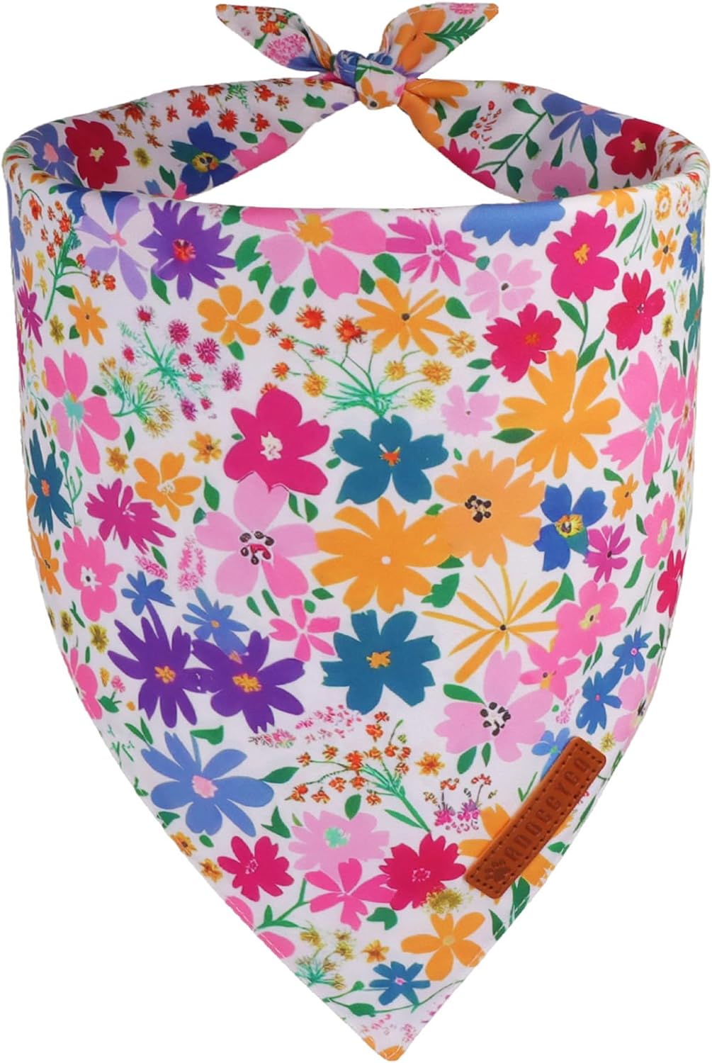 Bandana floral perro mediano y grande tela ra calidad