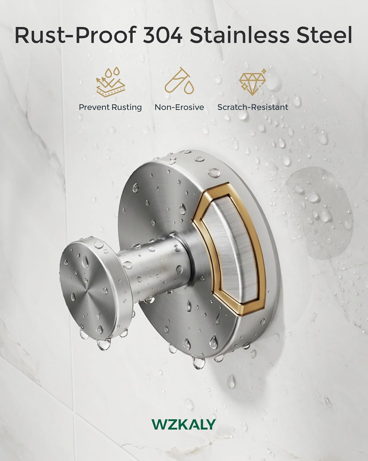 Ganchos ventosa acero inox para ducha baño 4 Uds