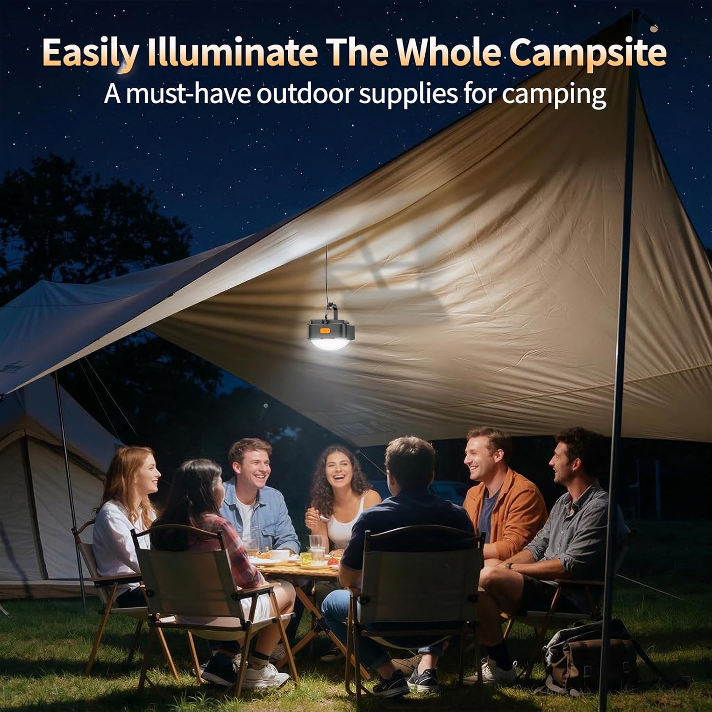 Luces LED recargables 2000mAh para campamento y emergencias
