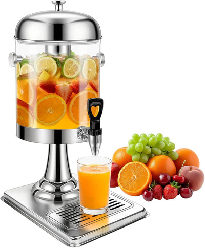 Dispensador bebidas 2.2gal acero inox con soporte