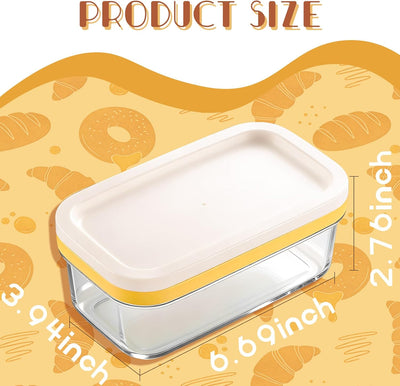 Cortador mantequilla acero inox con tapa para cocina y refrigerador