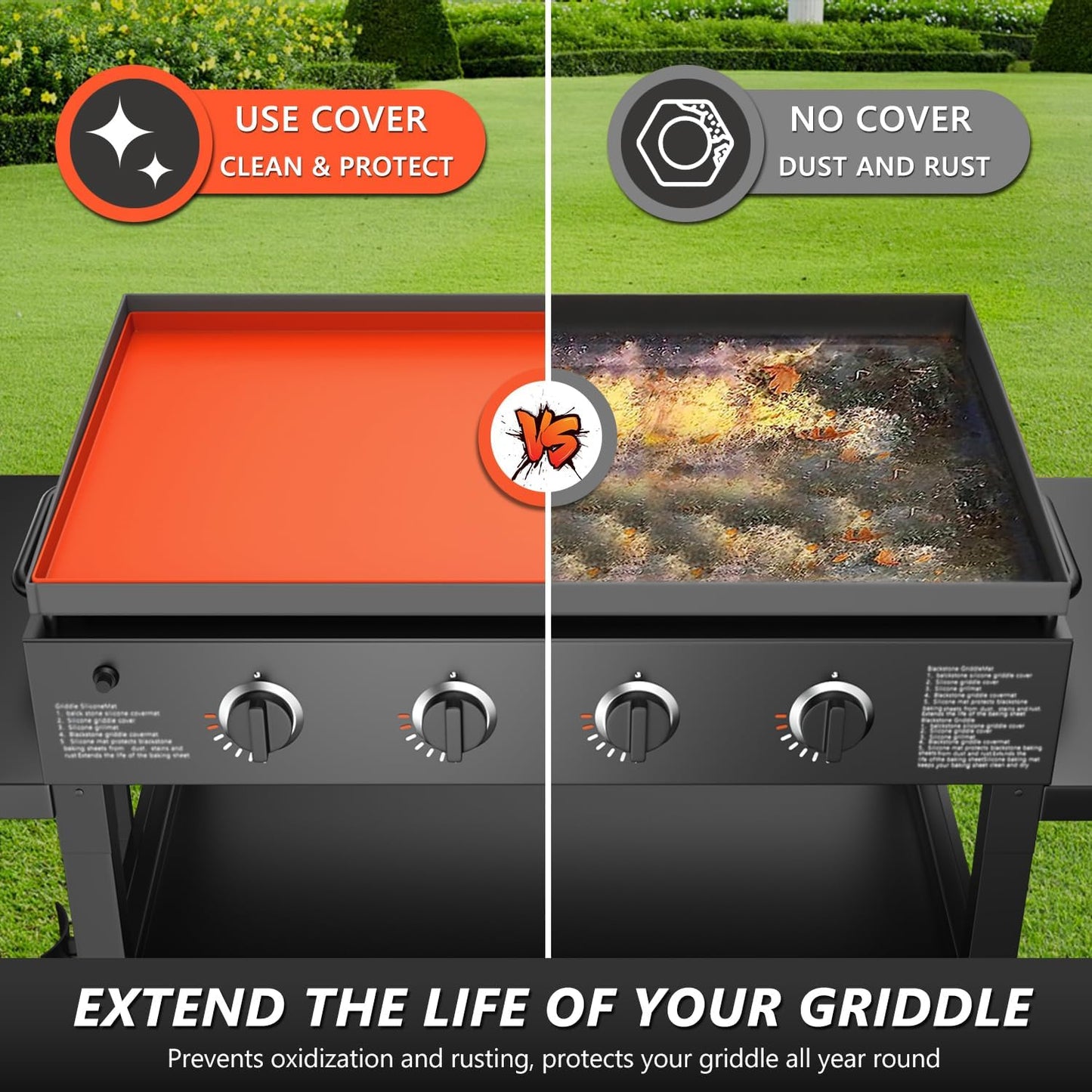Alfombrilla silicona para parrilla Blackstone resistente