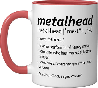 Taza cerámica Metalhead Definition Heavy Metal Red/Blanco