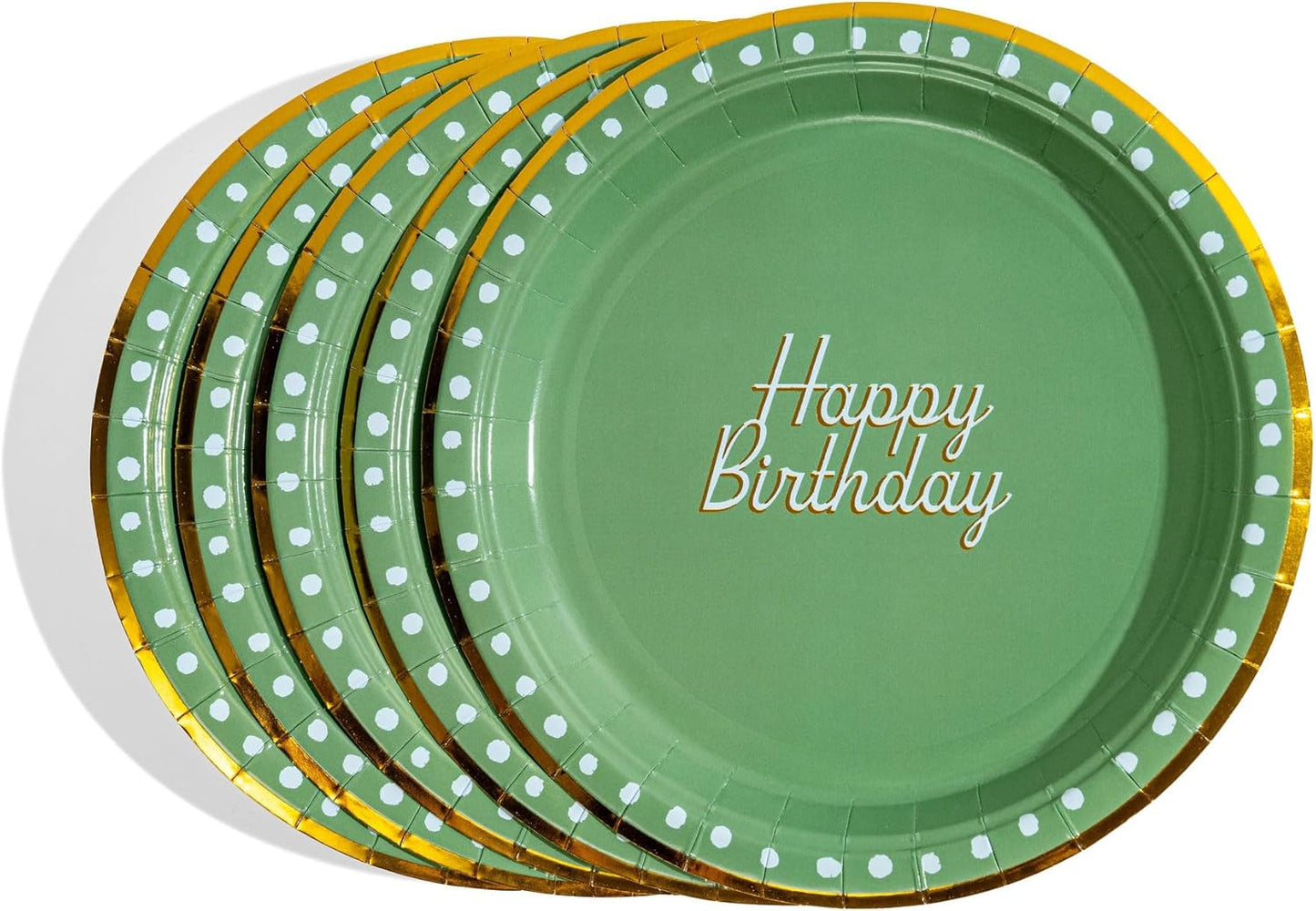 Platos Pastel Cumpleaños Azul Verde