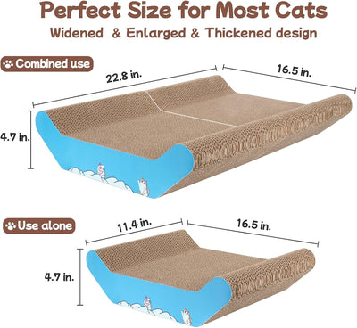 Rascador para gatos 22.8x16.5pulg protector muebles