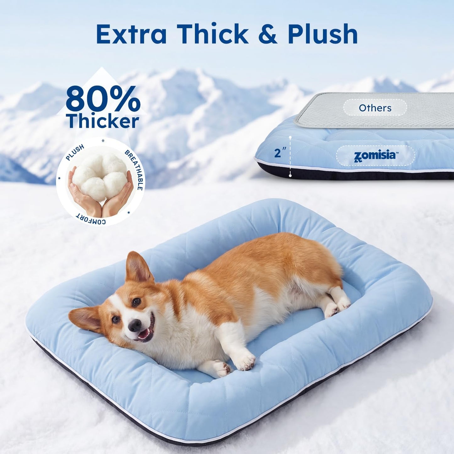 Alfombrilla refrigeración perros extragrandes 41x27pulg azul