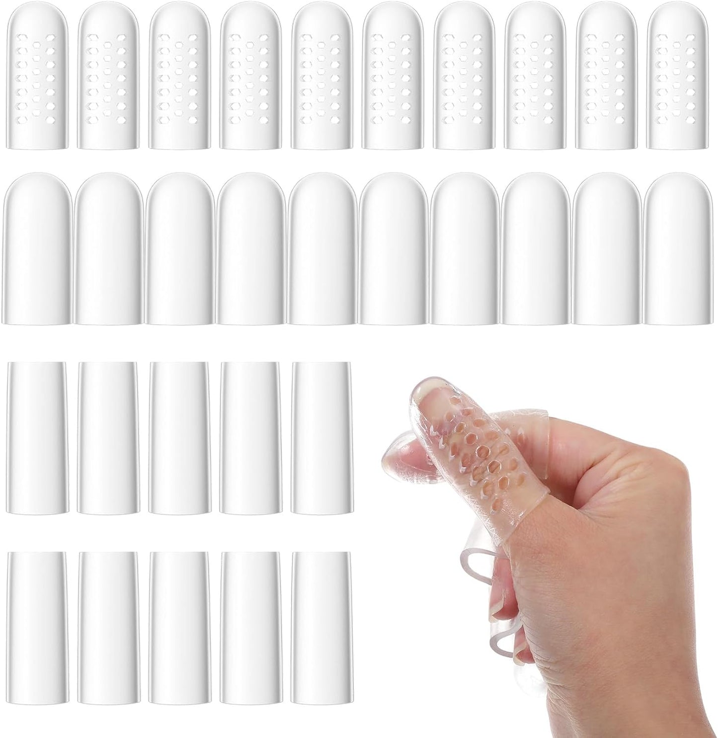 30 Cunas Gel Dedos Cubiertas Pulgar Artritis Eccema Transparente
