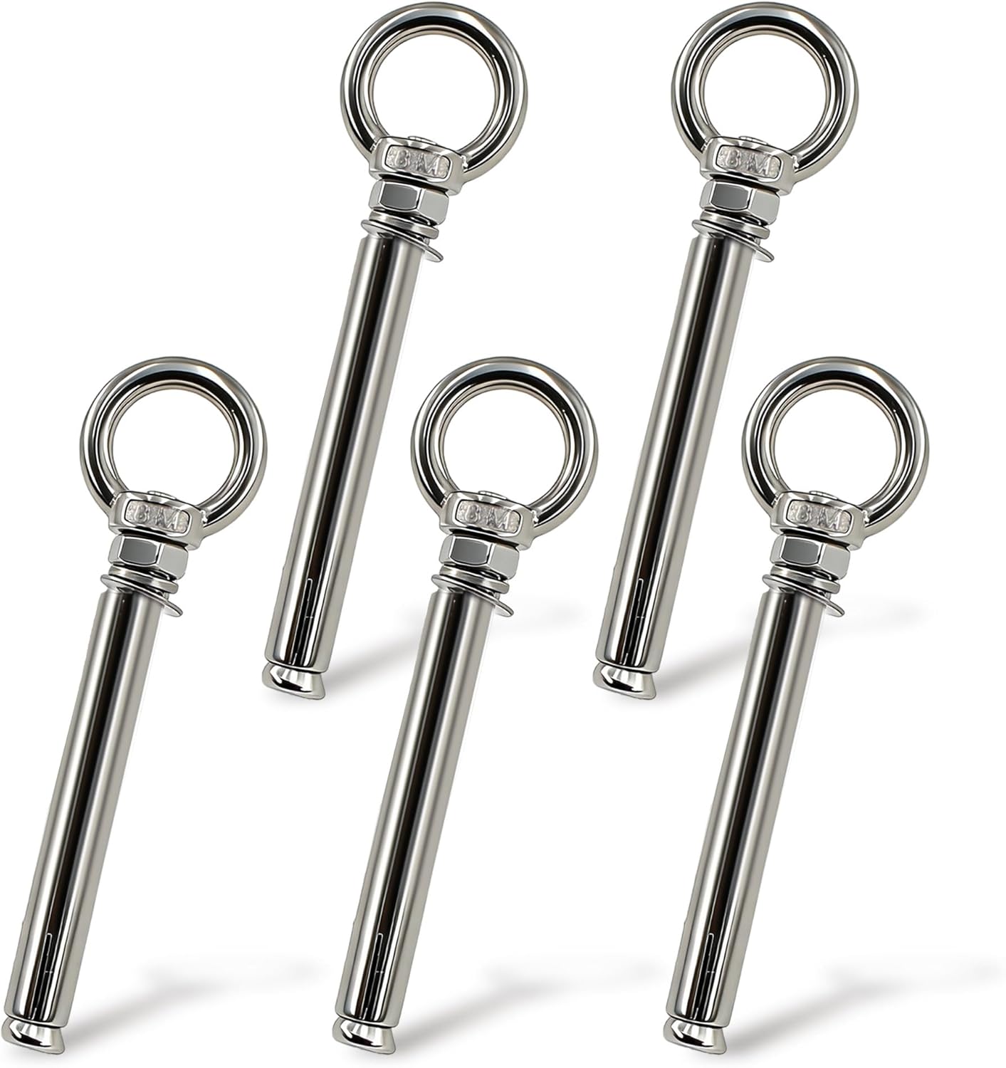 Tornillo expansión M8 acero inox con tuercas ganchos