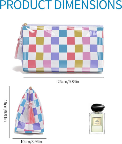 Bolsa maquillaje viaje impermeable transparente para mujer