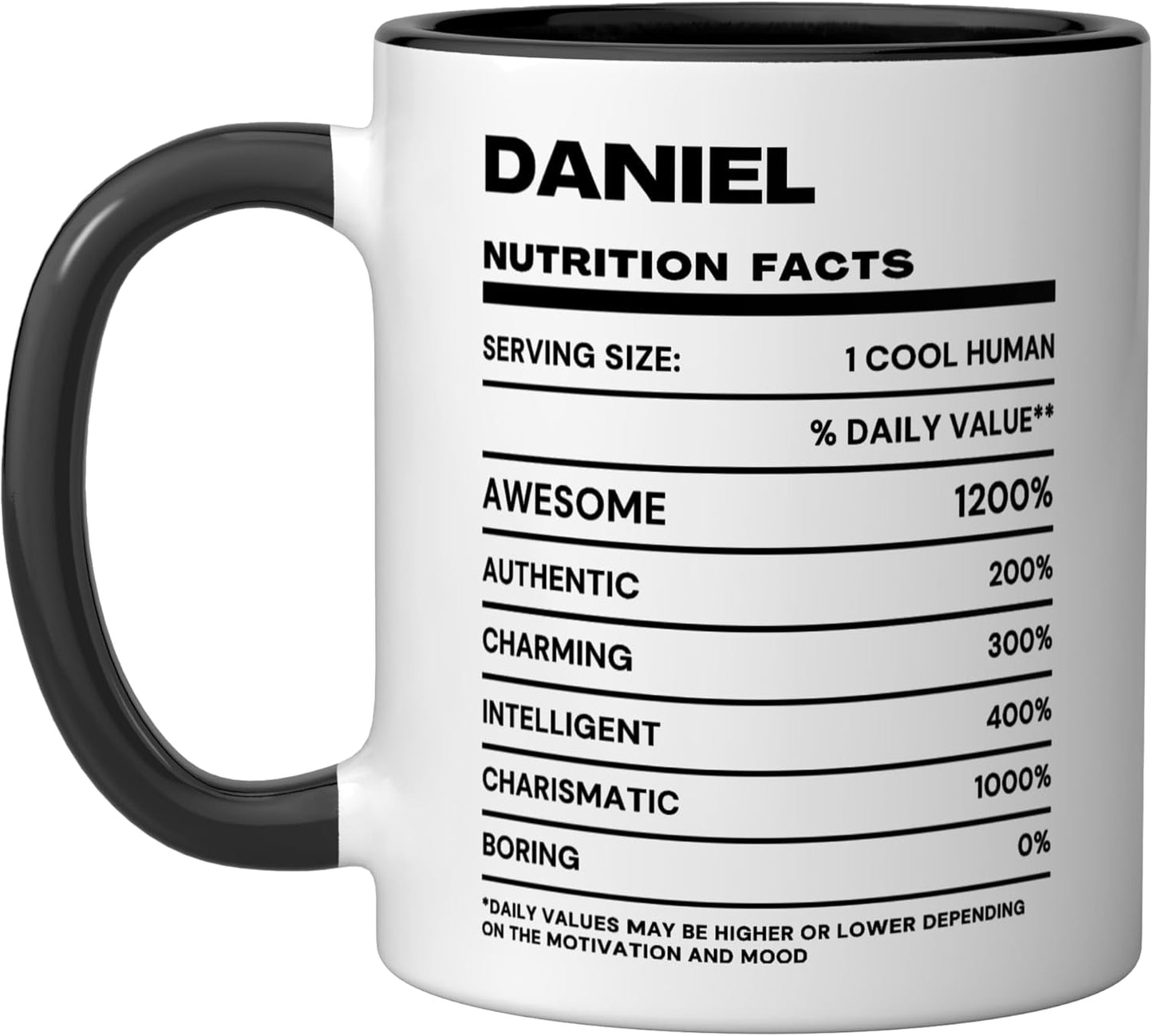Taza cerámica Daniel Nutrition Black/White