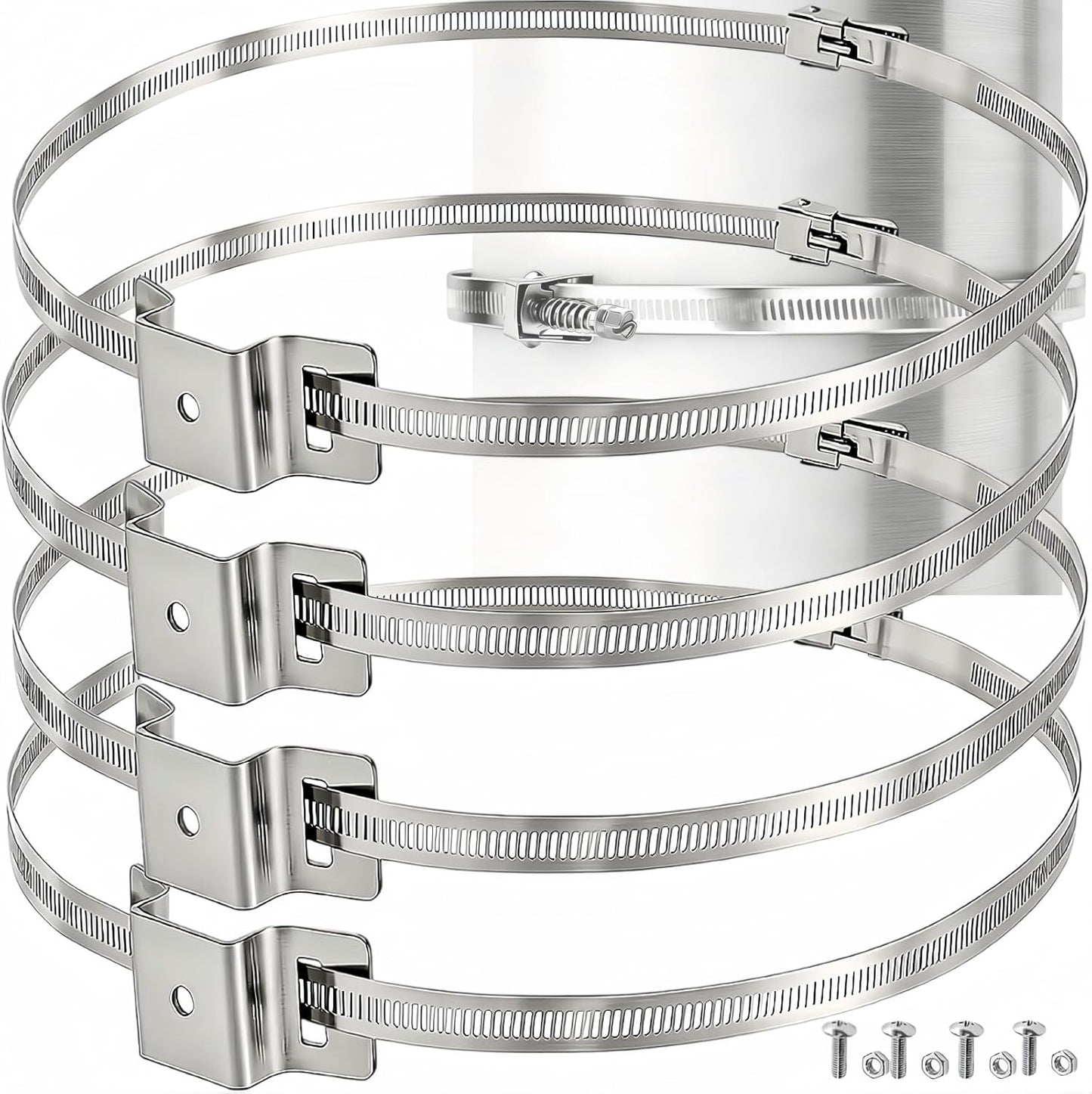 Pack 4 Soportes Metal Ajustables 4-15pulg Letreros Calle