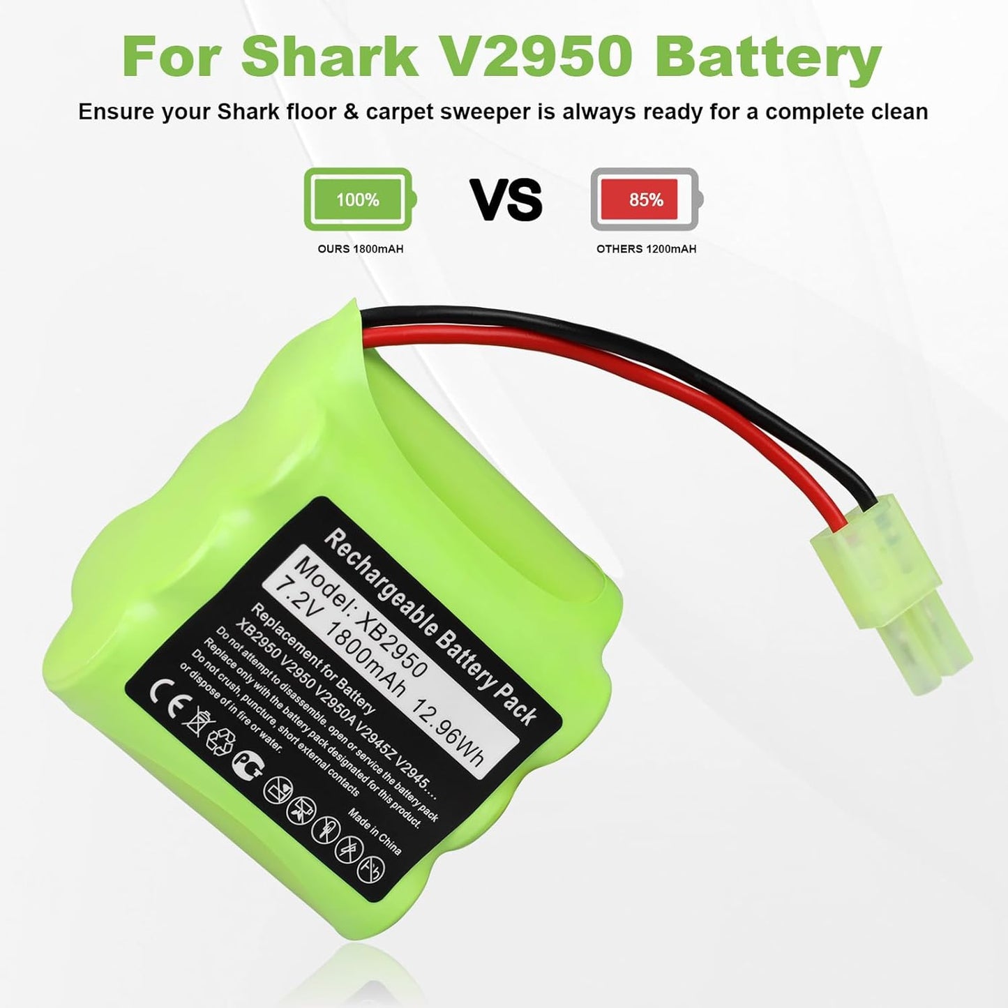 Repuesto batería litio inalámbrica Shark XB2950 7.2V