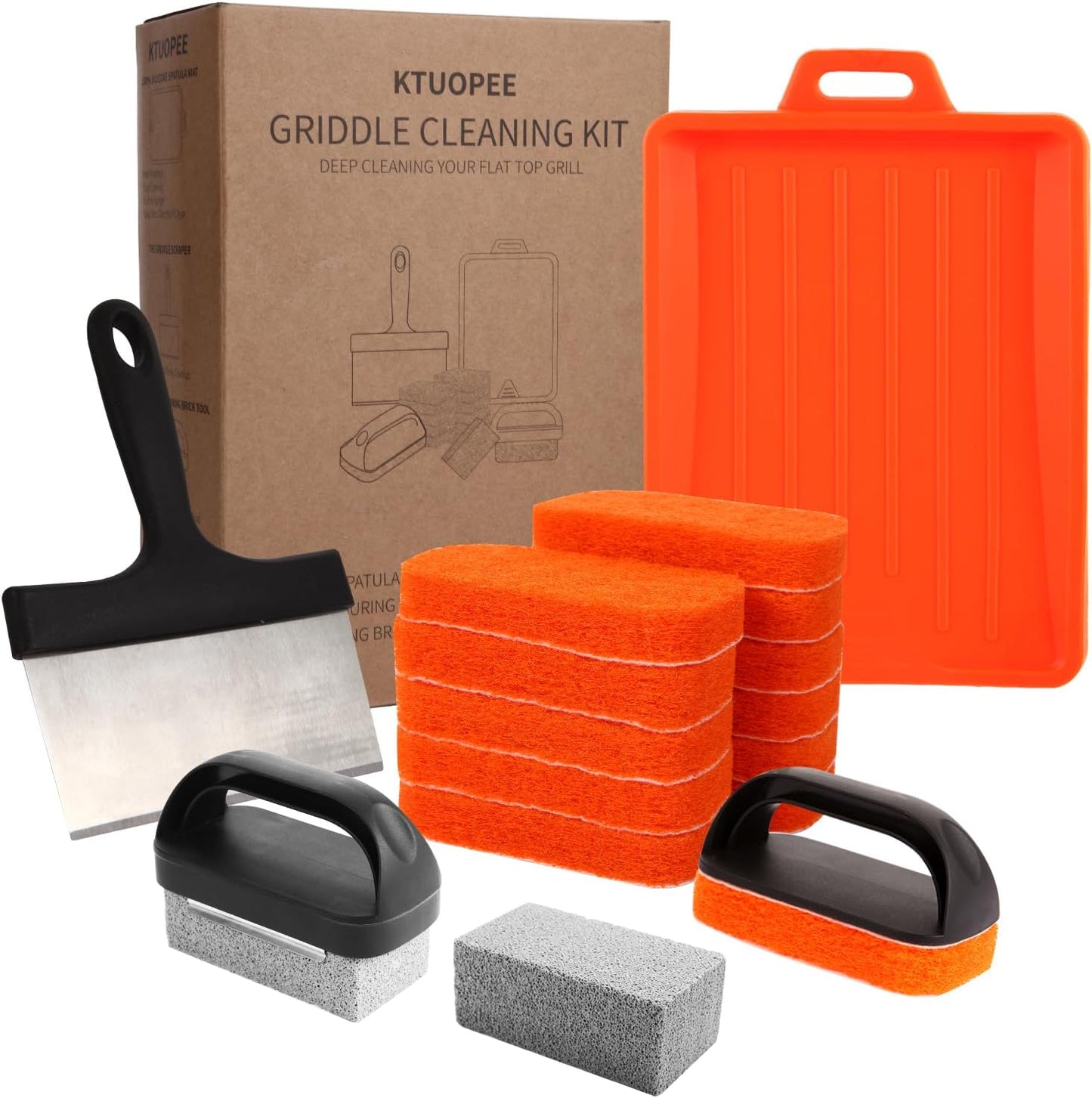 Kit limpieza parrilla Blackstone 18 Pzas raspador silicona