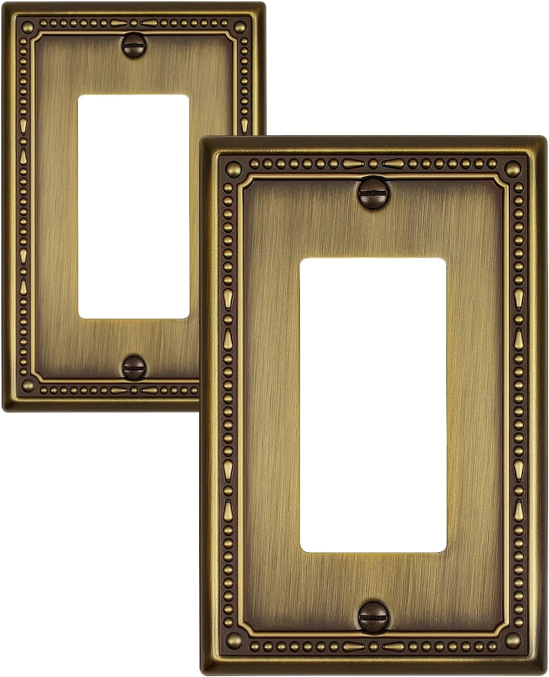 2 Pzas Cubiertas Tomas Antiguas de Bronce 3.15x4.88pulg
