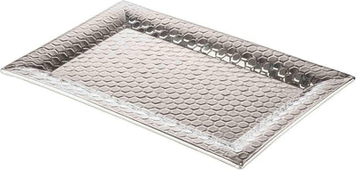 Bandeja Servir Acero Inox Panal Espejo 23.25x15pulg