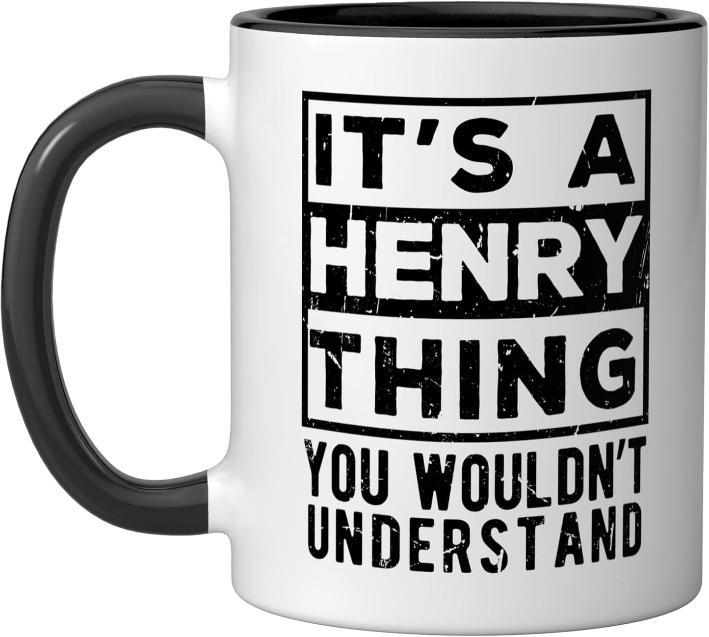 Taza cerámica Its a Henry Thing You Wouldn't Understand Funny Name Quote Negro/Blanco