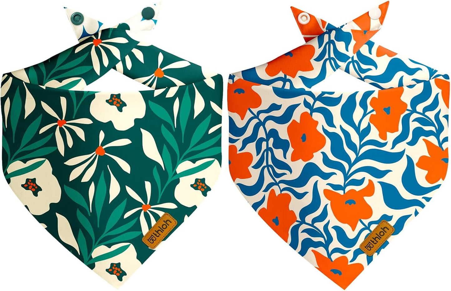 Bandanas florales ajustables perros 2 pzas