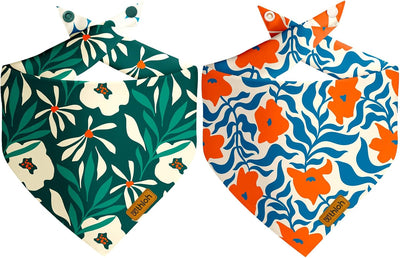Bandanas florales ajustables perros 2 pzas