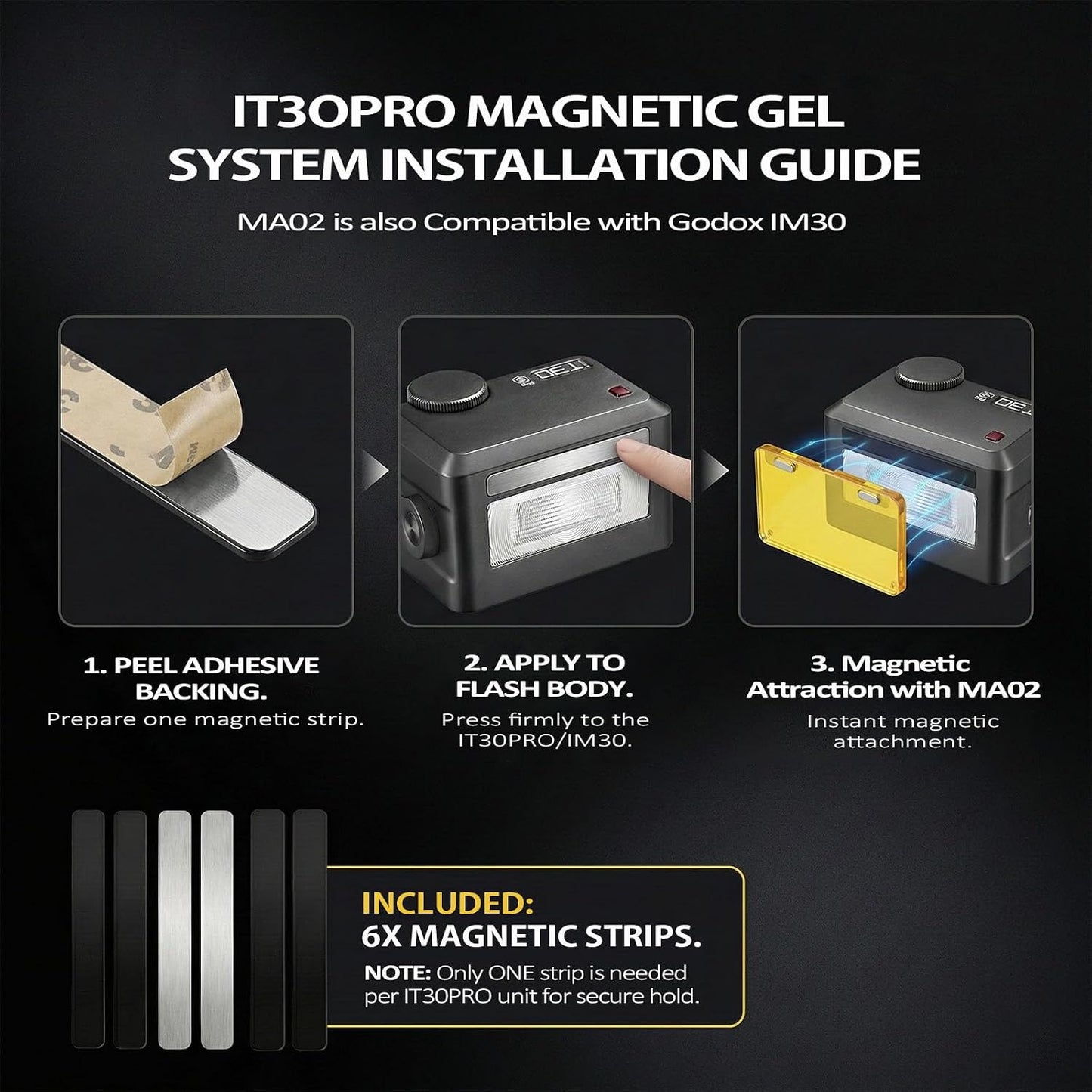 Kit accesorios magnéticos comp IT32 IT30Pro IM30 Flash con estuche