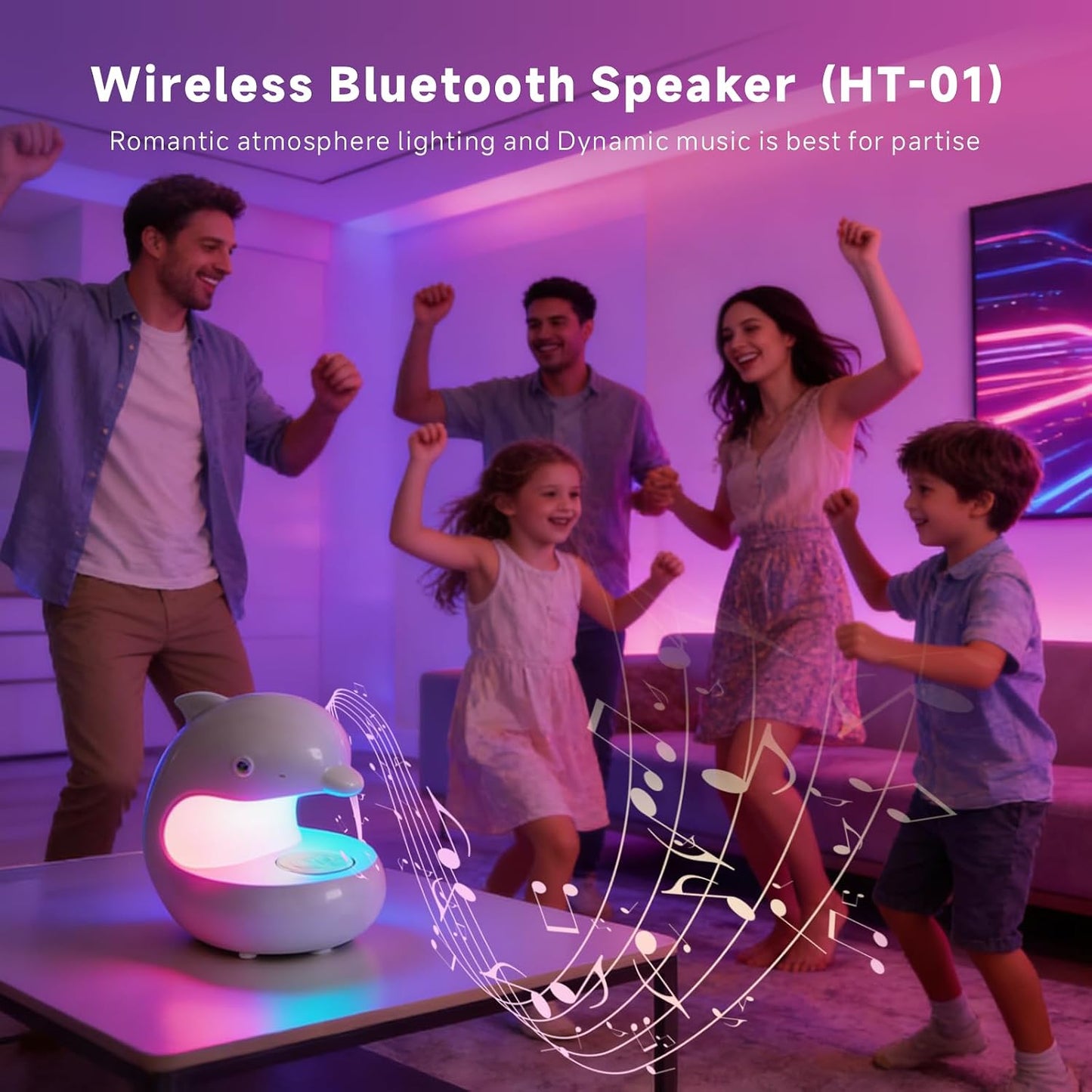 Luz nocturna LED con altavoz Bluetooth