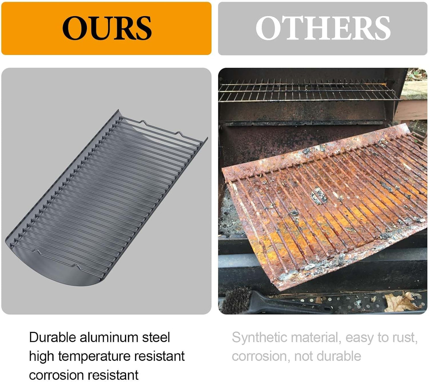 Repuesto acero aluminio 27pulg para Charbroil con ganchos
