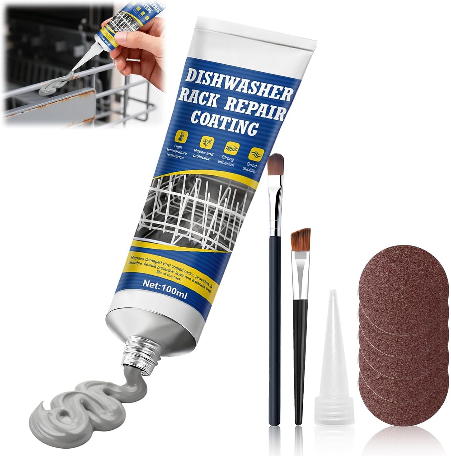 Kit reparación estante lavavajillas 3.6oz impermeable
