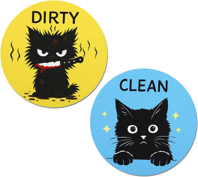 Imán para lavavajillas redondo reversible Clean Dirty para frigoríficos y cocina