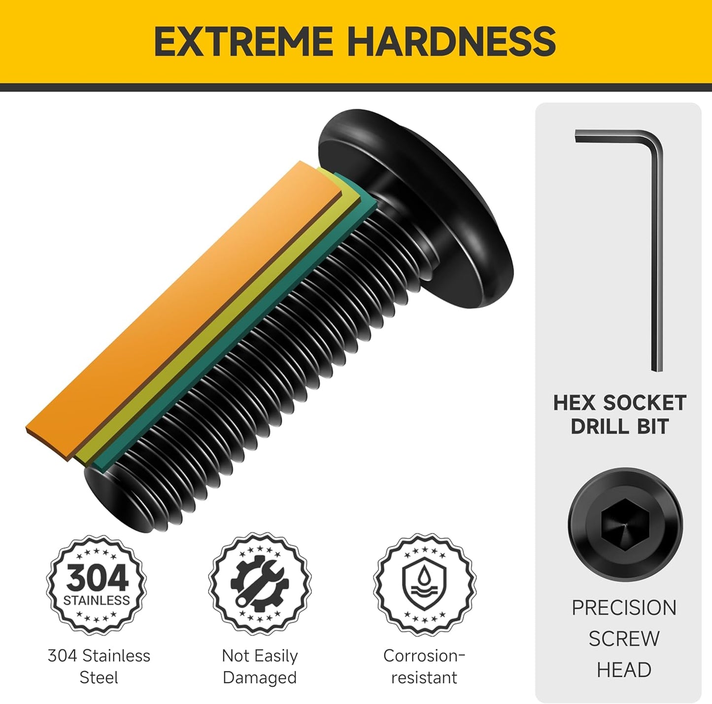 Tornillos M5 x8-20mm Acero Inox 304 para Muebles