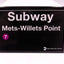 Imán de punto Mets-Willets 2 x 3 pulgadas MTA Transit NY