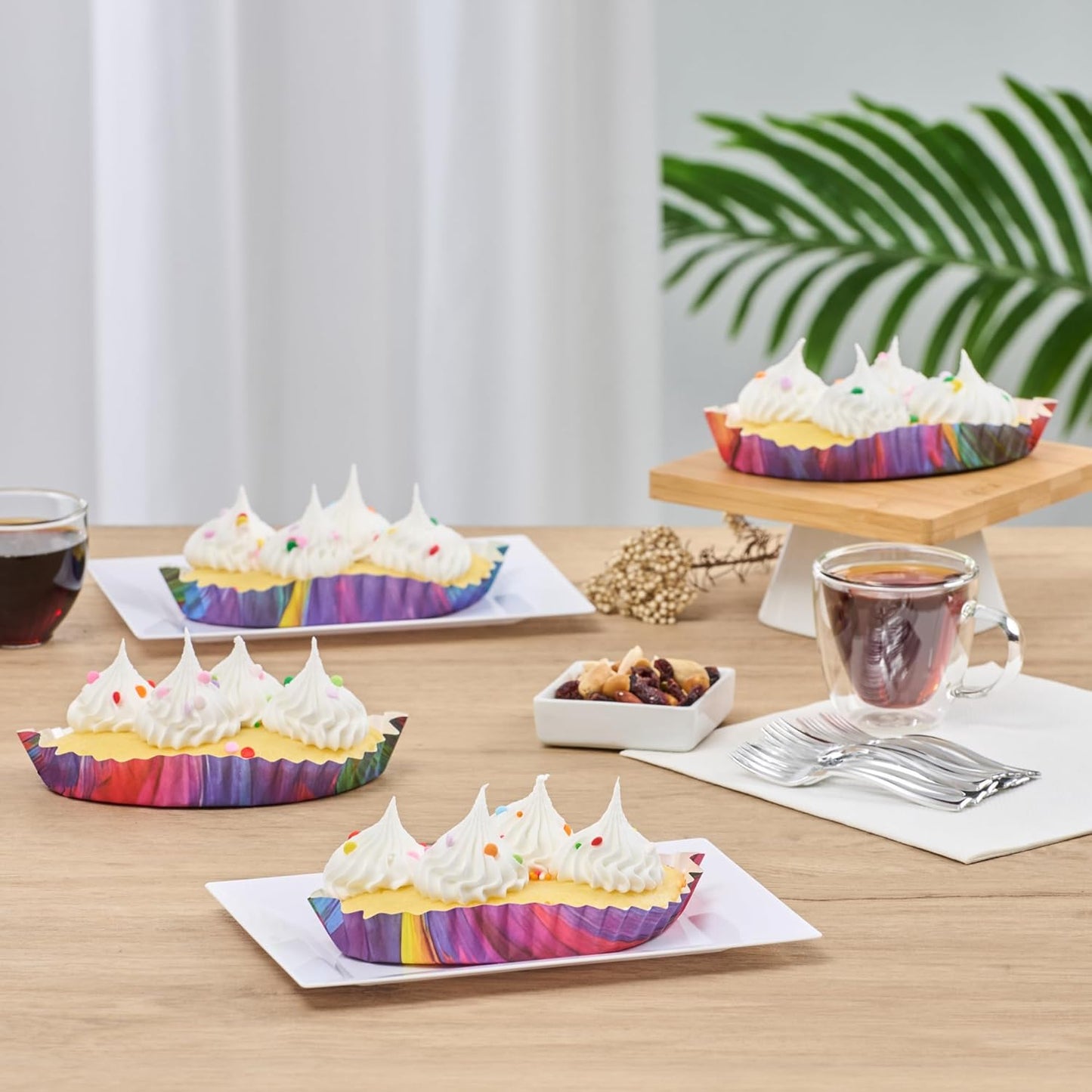 Pack 5.4oz Cupcakes Liners Papel para Hornear Cumpleaños
